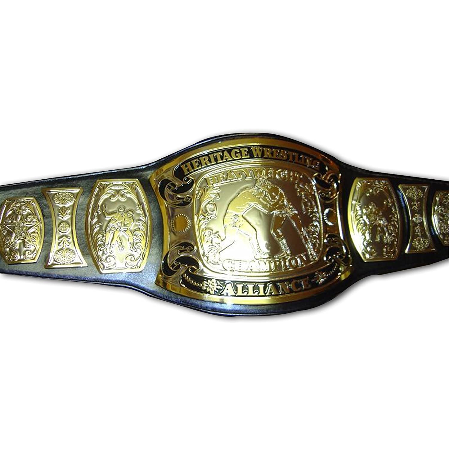 Heritage Wrestling Alliance Championship Replica Title Belt - Brass ...